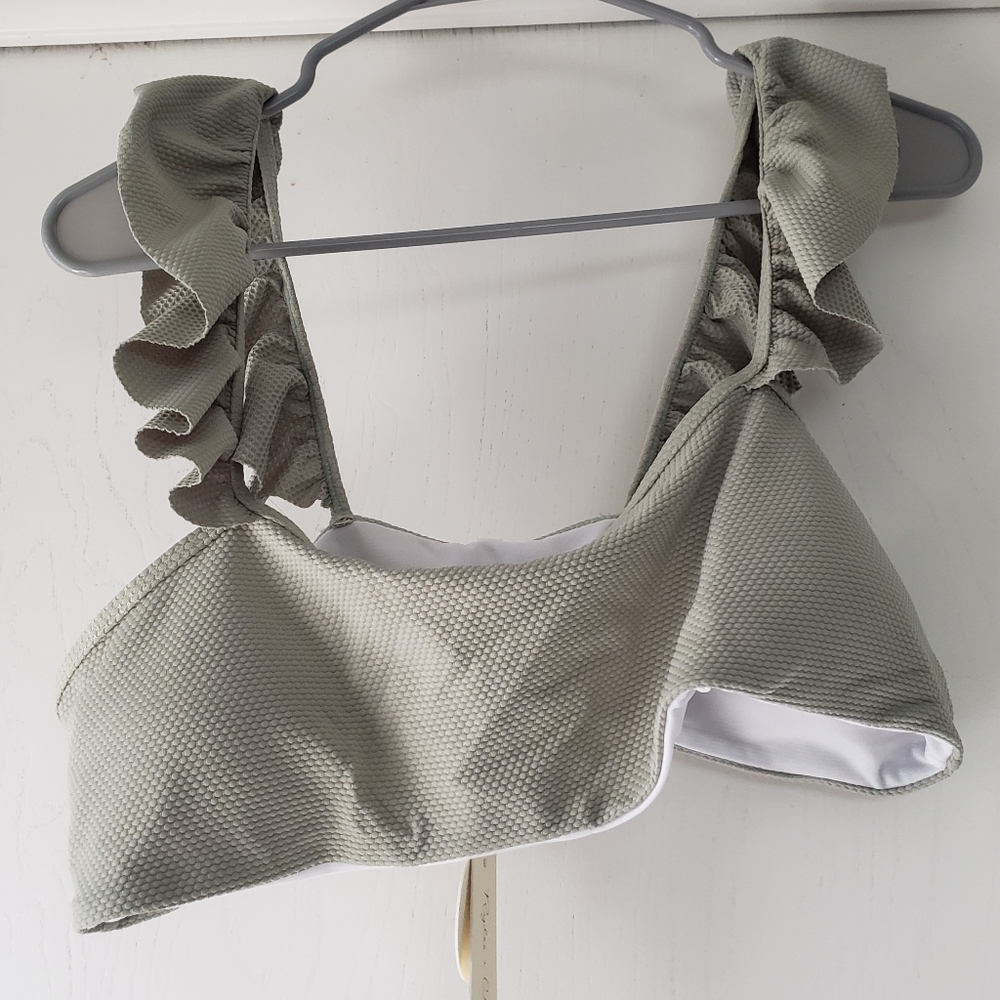 Ruffle bikini top and bottom